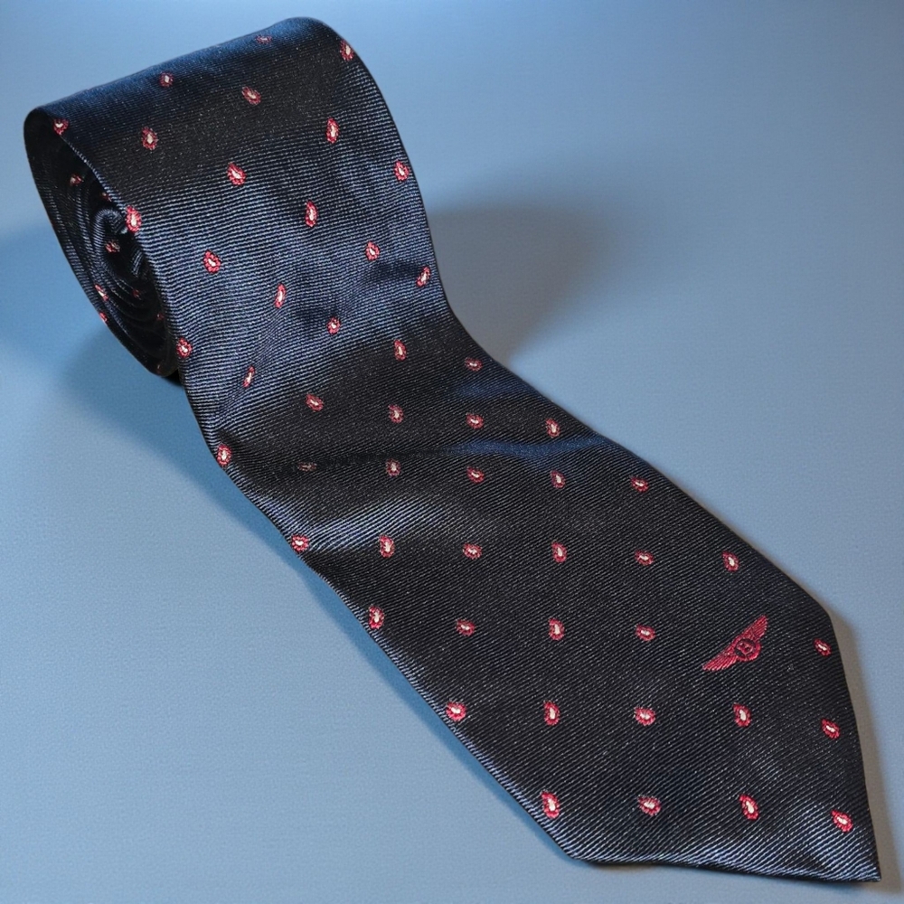 Camelia James Bentley Motors Silk Necktie Made in UK Tie 58" X 3"